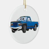 Blue Pick Up Truck Cartoon Keramisch Ornament (Rechts)