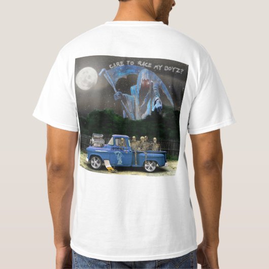 Blue Pick-up Truck en Skeleton Crew T-shirt (Achterkant)