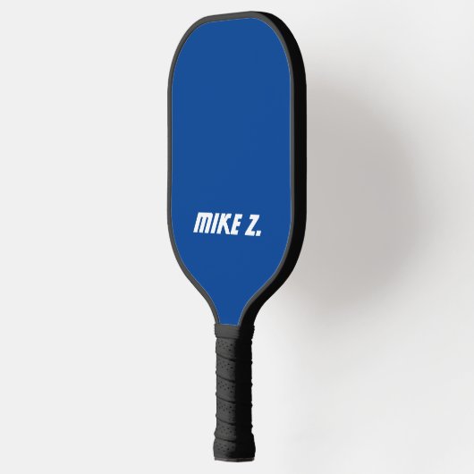 Blue Pickleball Paddle met zijn naam (Links)