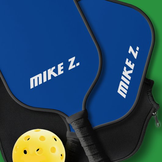 Blue Pickleball Paddle met zijn naam