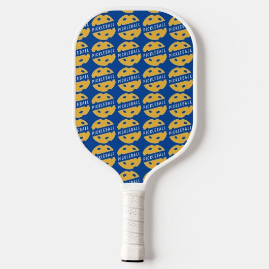Blue Pickleball Pattern Pickleball Paddle (Achterkant)