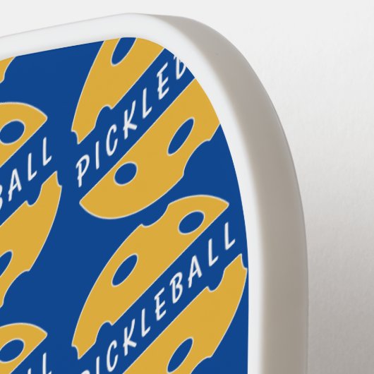 Blue Pickleball Pattern Pickleball Paddle (Links Detail)
