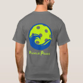 Blue Pickleball Wave mannen T-shirt (Achterkant)