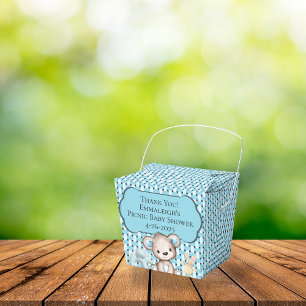 Blue Picknick Vrienden Baby shower Mand Dank u Bedankdoosjes