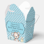 Blue Picknick Vrienden Baby shower Mand Dank u Bedankdoosjes (Geopend)