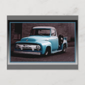  Blue Pickup Truck Briefkaart (Voorkant)