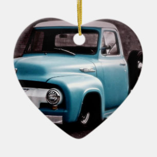  Blue Pickup Truck Keramisch Ornament