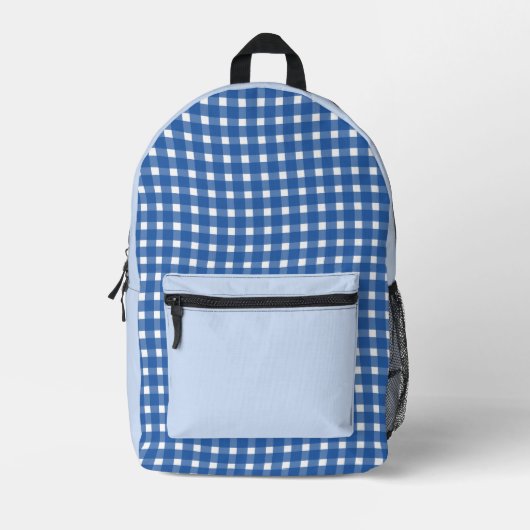 blue picnic backpack bedrukte rugzak (Voorkant)