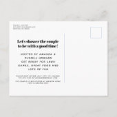 Blue Picnic Pset Cloth I Do BBQ Uitnodiging (Achterkant)