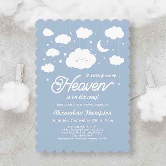 Blue Piece of Heaven krijgt Baby shower Kaart