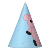 Blue Pig Birthday Party Feesthoedjes (Links)