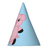 Blue Pig Birthday Party Feesthoedjes (Rechts)