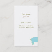 Blue Pig Visitekaartje (Achterkant)