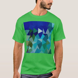 Blue Pigment Abstract Low Polygon Background 1 T-shirt