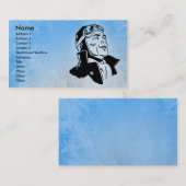 Blue Pilot Business Card-template Visitekaartje (Voorkant / Achterkant)