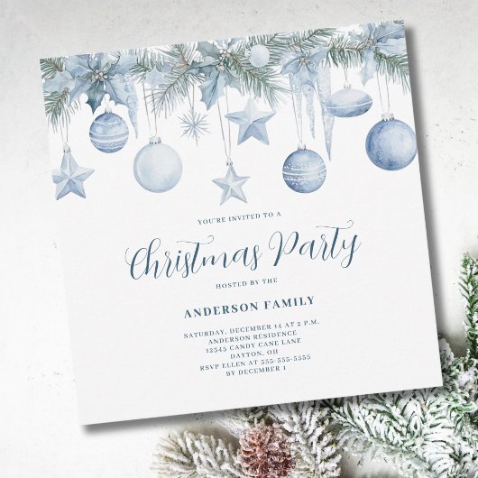 Blue Pine Christmas Kaart
