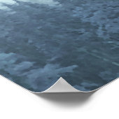 Blue Pine Forest 25 Table Wedding Seating Chart Poster (Hoek)