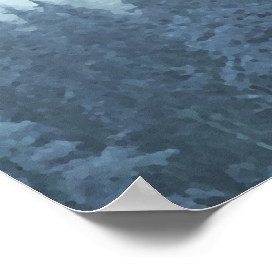 Blue Pine Forest 25 Table Wedding Seating Chart Poster (Hoek)