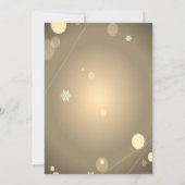 Blue Pine Tree Gold-kerstfeest Kaart (Achterkant)