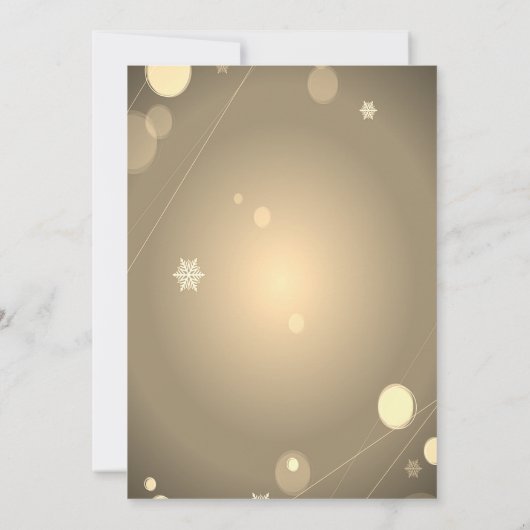 Blue Pine Tree Gold-kerstfeest Kaart (Achterkant)