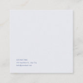 Blue Pine Tree Landscape Gold Frame Artistic Vierkante Visitekaartje (Achterkant)