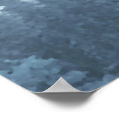 Blue Pine Trees 29 Table Wedding Seating Chart Poster (Hoek)