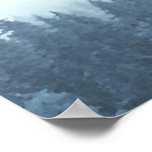 Blue Pine Trees 9 Table Wedding Seating Chart Poster (Hoek)