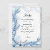 Blue Pine Winter Kerstbruiloft , gemaakt van eerbe Kaart (Voorkant)