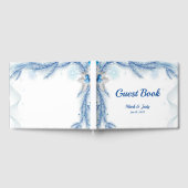 Blue Pine Winter Kerstmis Bruiloft Gastenboek (Volledig)