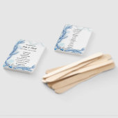 Blue Pine Winter Kerstmis Bruiloft Programma Handwaaier (Niet-gemonteerd)