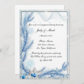 Blue Pine Winter Kerstmis Bruiloft Verloving Kaart (Voorkant / Achterkant)