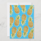Blue Pineapple Bridal Shower Invitation Kaart (Achterkant)