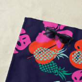 Blue Pineapple Personalized Beach Towel Strandlaken (In situ)