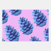 Blue Pinecone Artsy Wrapping Craft Paper (Voorkant 2)