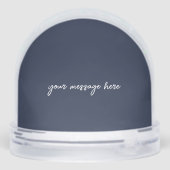 Blue Pink 1-Photo Happy Holidays Script Sneeuwbol (Achterkant)