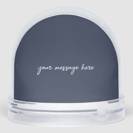 Blue Pink 1-Photo Happy Holidays Script Sneeuwbol (Achterkant)