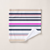 Blue Pink and Sand Stripes Bad Handdoek (Wasdoekje)