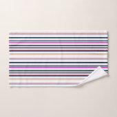 Blue Pink and Sand Stripes Bad Handdoek (Handdoek)