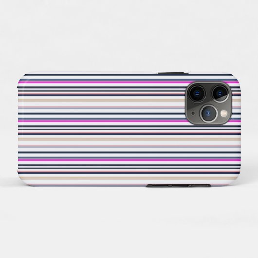 Blue Pink and Sand Stripes Case-Mate iPhone Case (Achterkant (horizontaal))