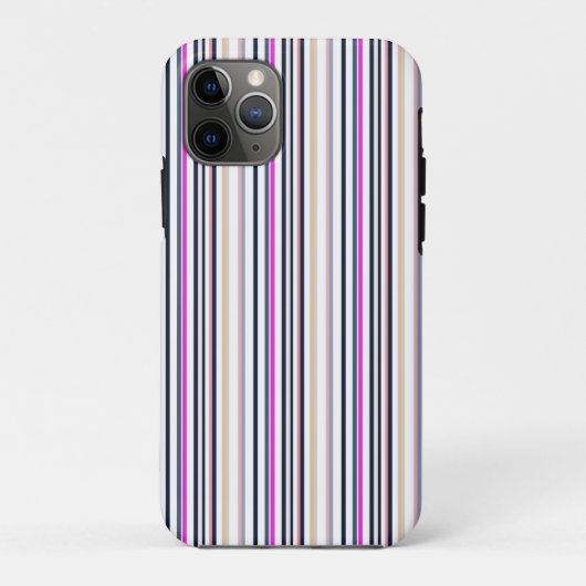 Blue Pink and Sand Stripes Case-Mate iPhone Case (Achterkant)