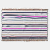 Blue Pink and Sand Stripes Deken (Voorkant)