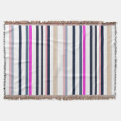 Blue Pink and Sand Stripes Deken (Voorkant)