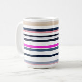Blue Pink and Sand Stripes Koffiemok (Voorkant links)