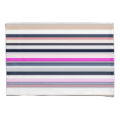 Blue Pink and Sand Stripes Kussensloop (Voorkant)