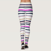 Blue Pink and Sand Stripes Leggings (Achterkant)