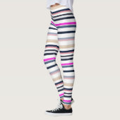 Blue Pink and Sand Stripes Leggings (Links)