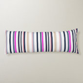 Blue Pink and Sand Stripes Lichaamskussen (Achterkant)