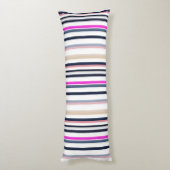 Blue Pink and Sand Stripes Lichaamskussen (Achterkant (Verticaal))