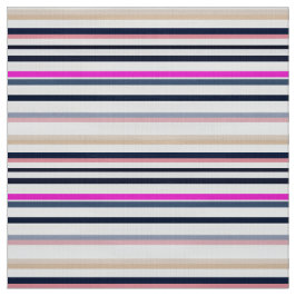 Blue Pink and Sand Stripes Stof