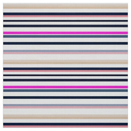 Blue Pink and Sand Stripes Stof (Swatch)